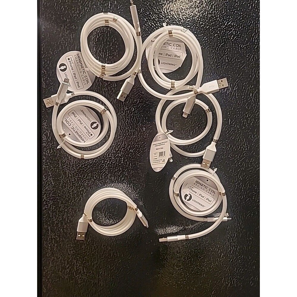 Magnetic Lightening Cable, 6 Ft Coil, Fast Charging